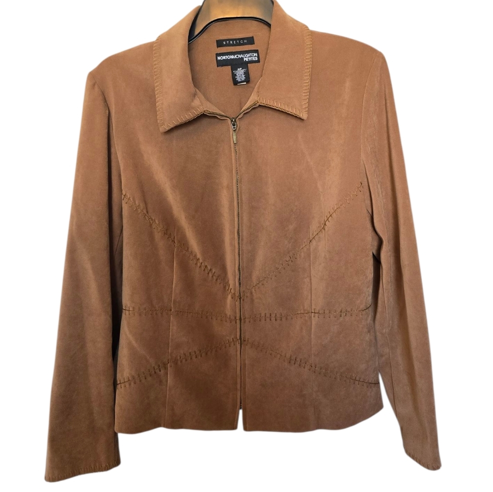 Norton Mcnaughton Faux Buckskin Jacket Size 8p